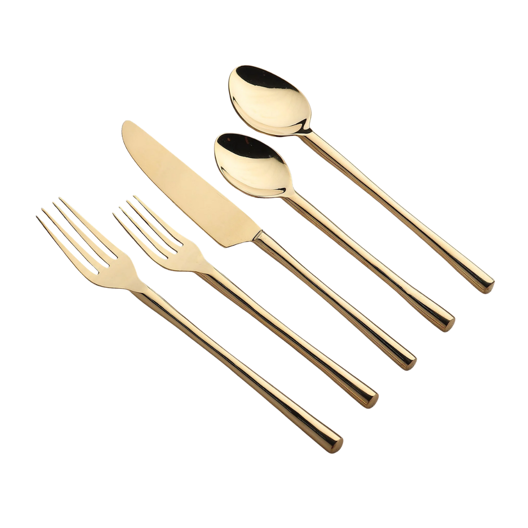 Camellia PVD Flatware Set of 5
