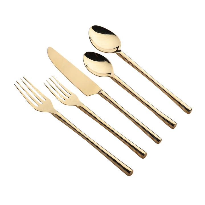 Camellia PVD Flatware Set of 5