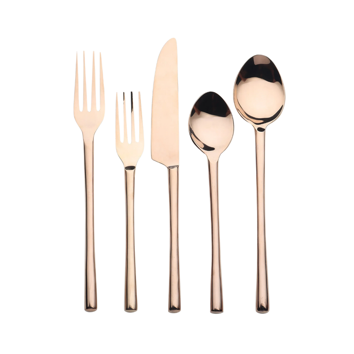 Camellia PVD Flatware Set of 5