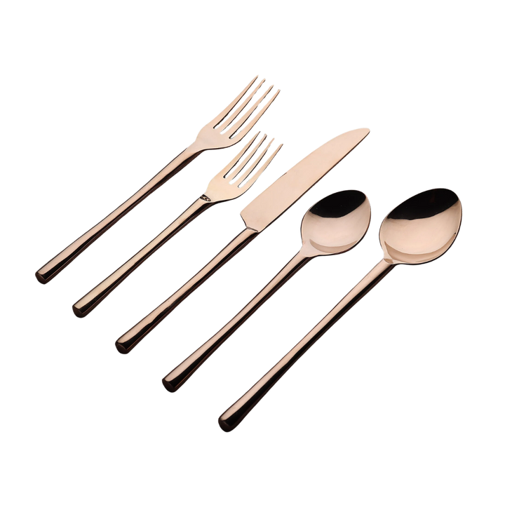 Camellia PVD Flatware Set of 5