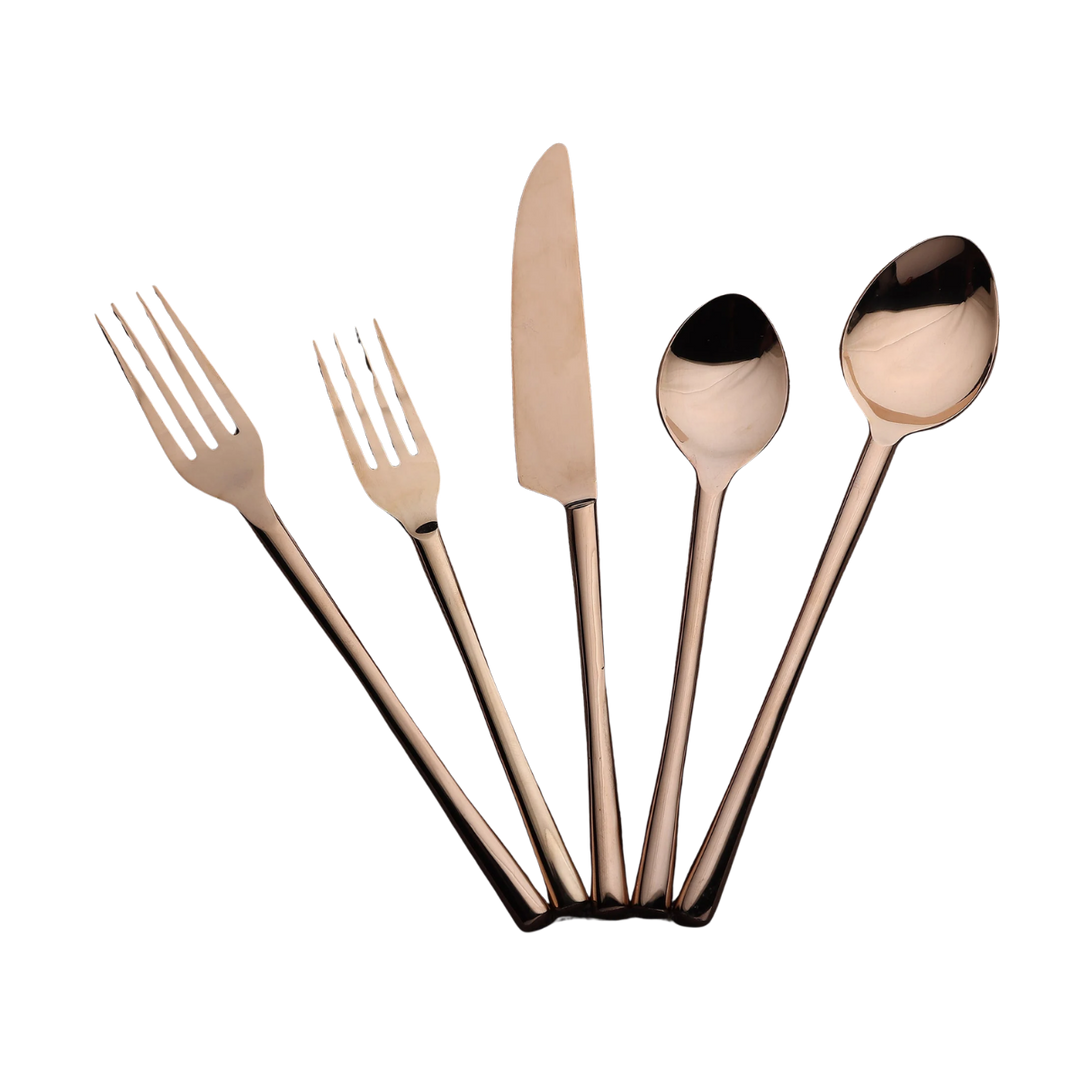 Camellia PVD Flatware Set of 5