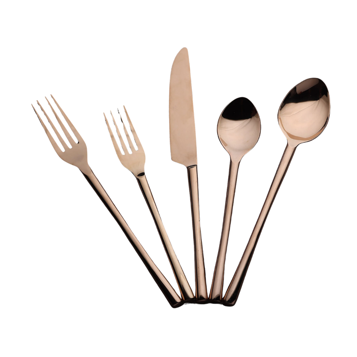 Camellia PVD Flatware Set of 5
