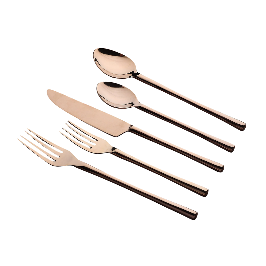 Camellia PVD Flatware Set of 5