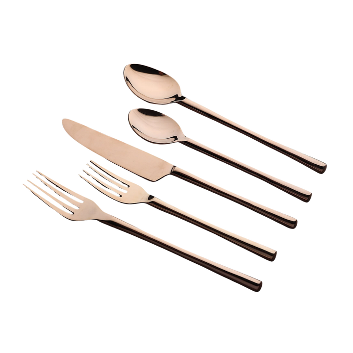 Camellia PVD Flatware Set of 5