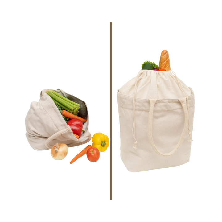 Canvas Drawstring Market Tote