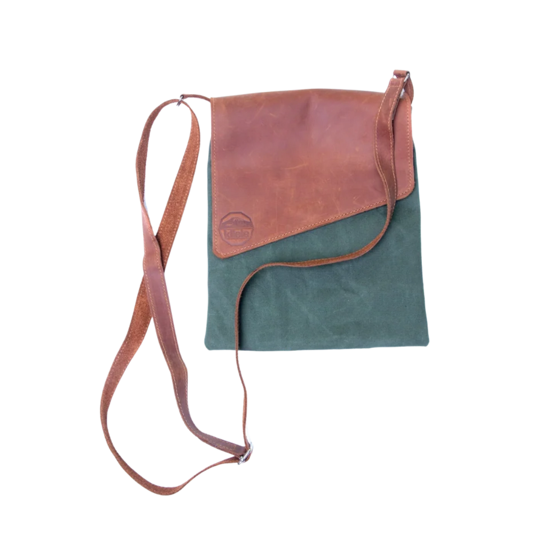 Canvas Leather Crossbody Bag