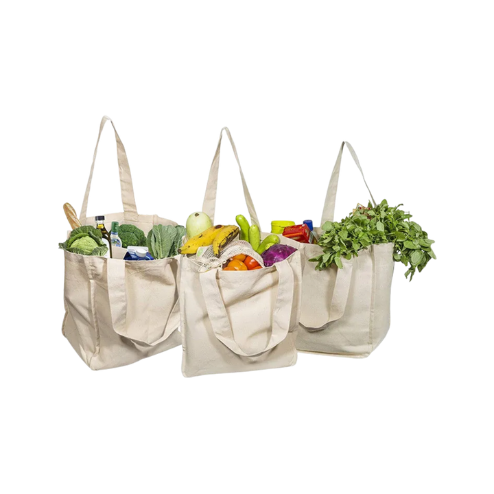 Canvas Mesh Produce Tote Bag