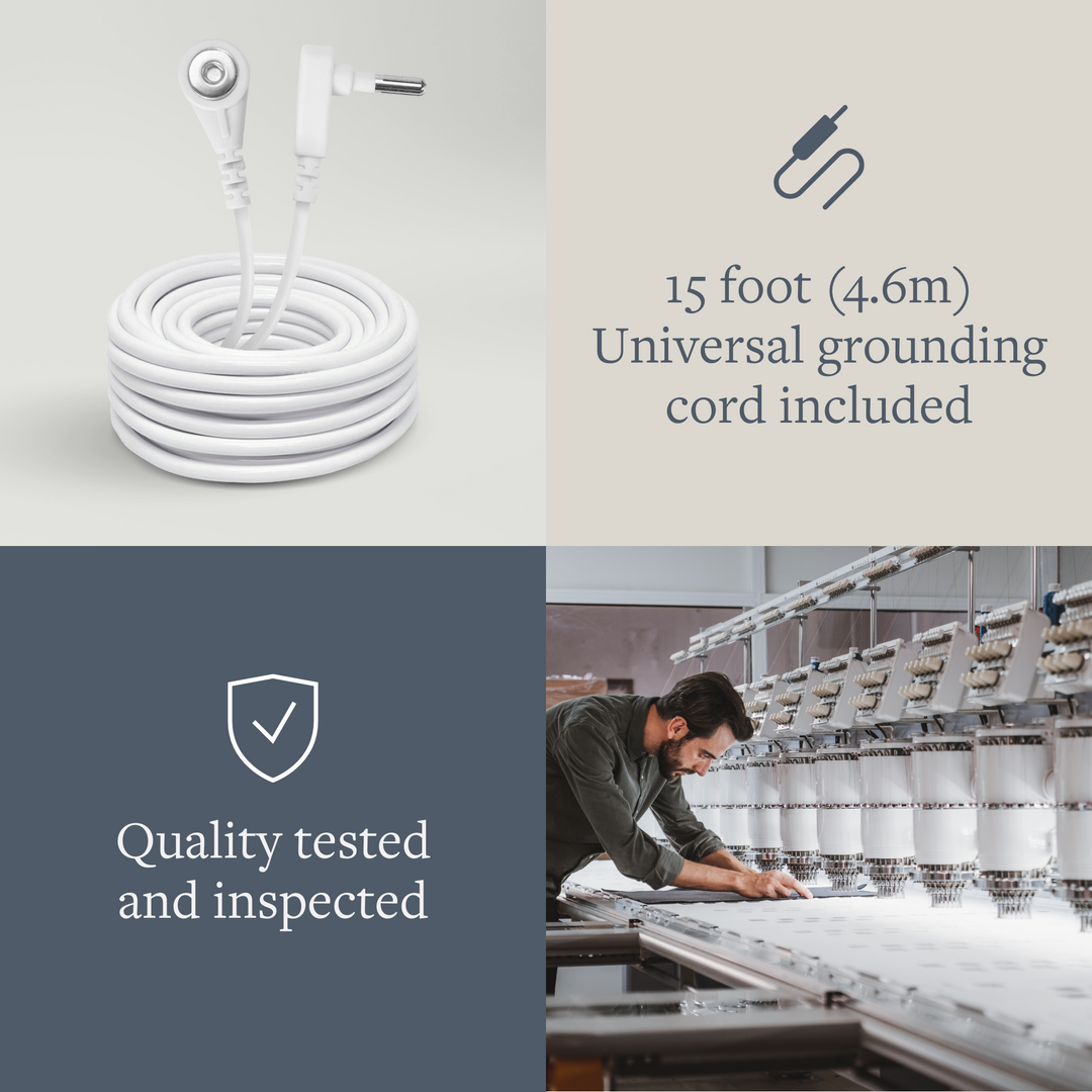 Organic Silver Fiber Grounding Pillowcase, 400TC