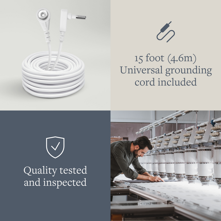Organic Silver Fiber Grounding Pillowcase, 400TC