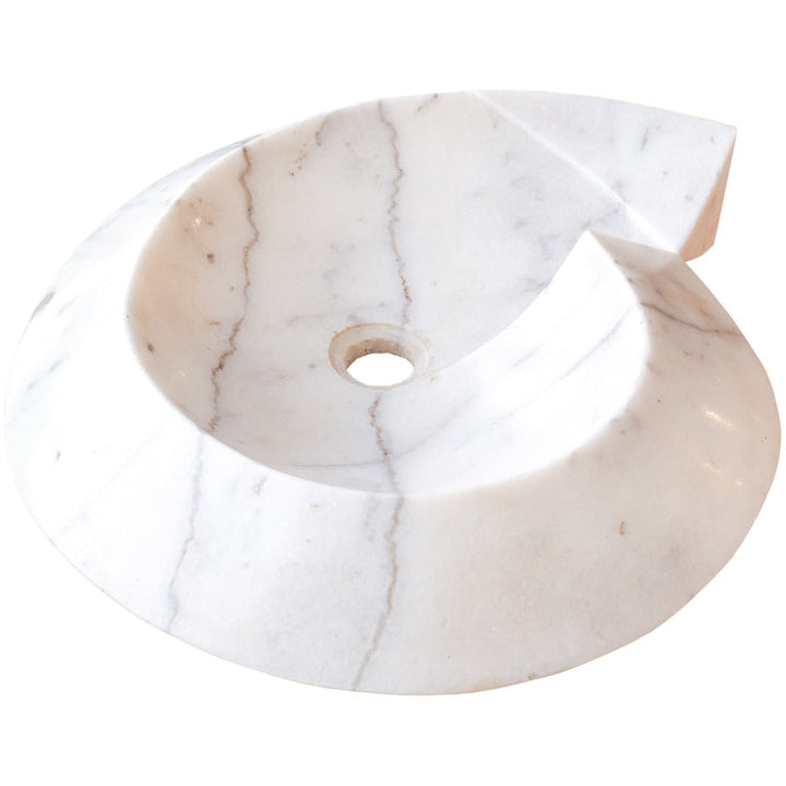 Handcrafted Marble Helix Vessel Sink, 20" x 23"