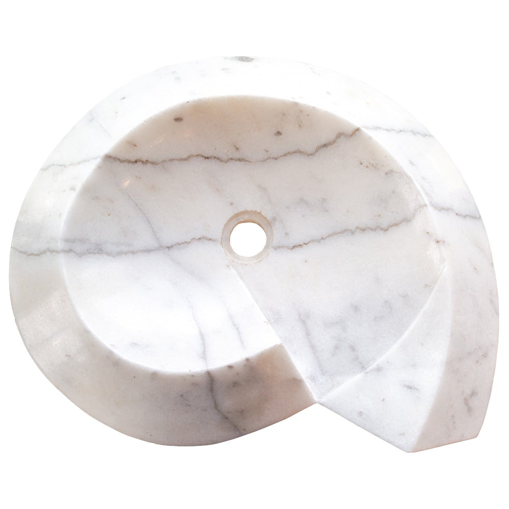 Handcrafted Marble Helix Vessel Sink, 20" x 23"