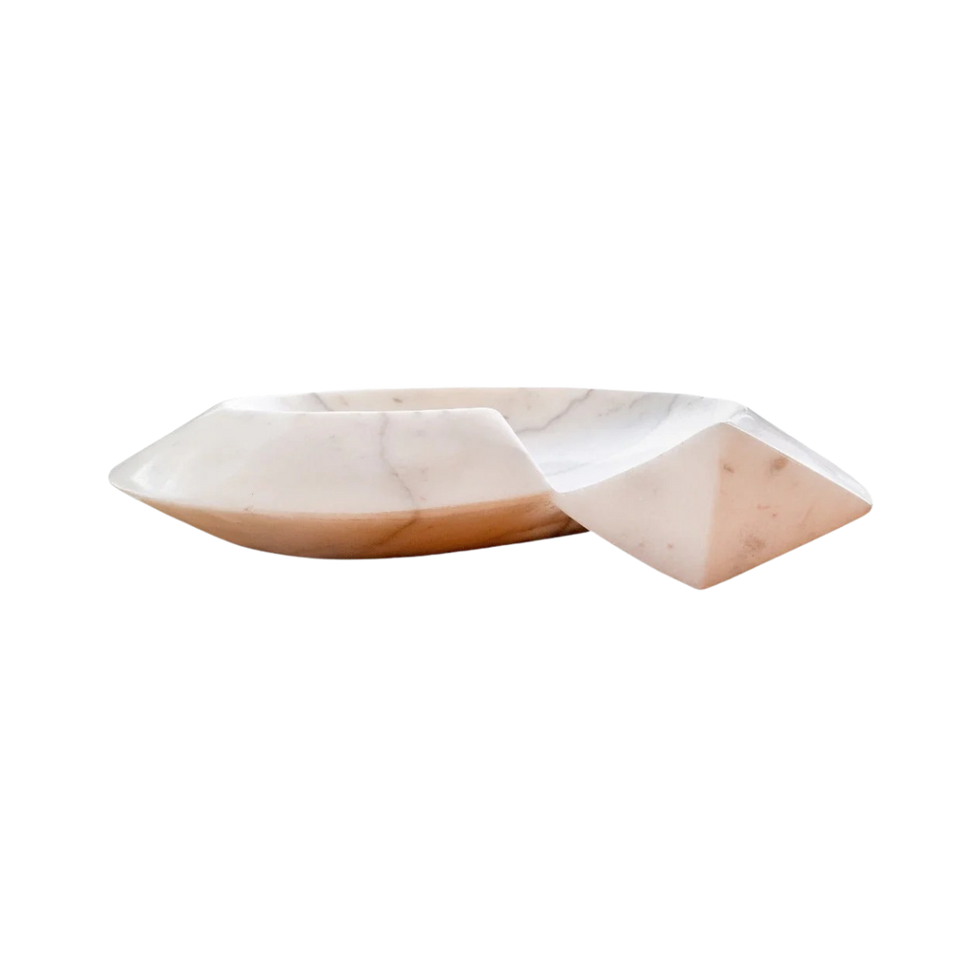 Carrara Marble Helix Vessel Sink