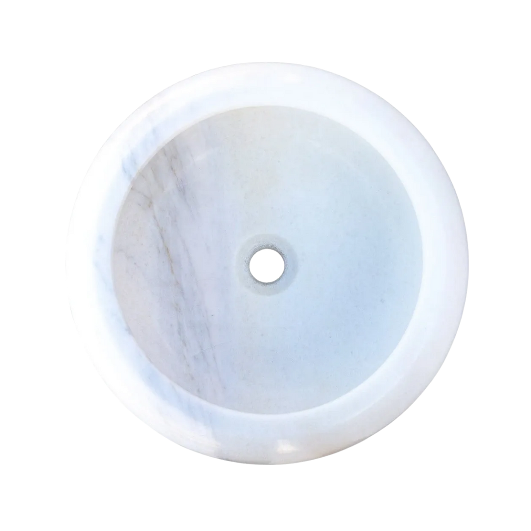 Carrara White Marble Vessel Sink