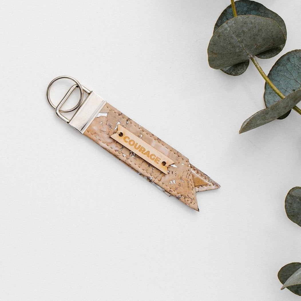 Upcycled Cork Luggage Tag, Water-Resistant, 4.5"