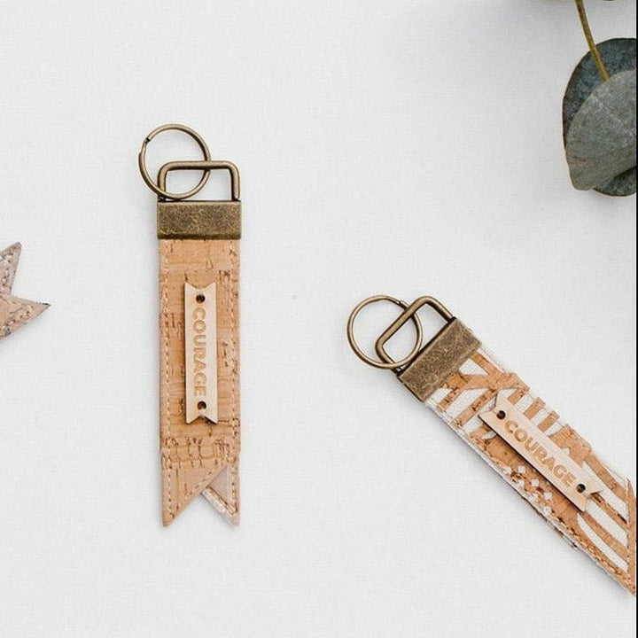 Upcycled Cork Luggage Tag, Water-Resistant, 4.5"