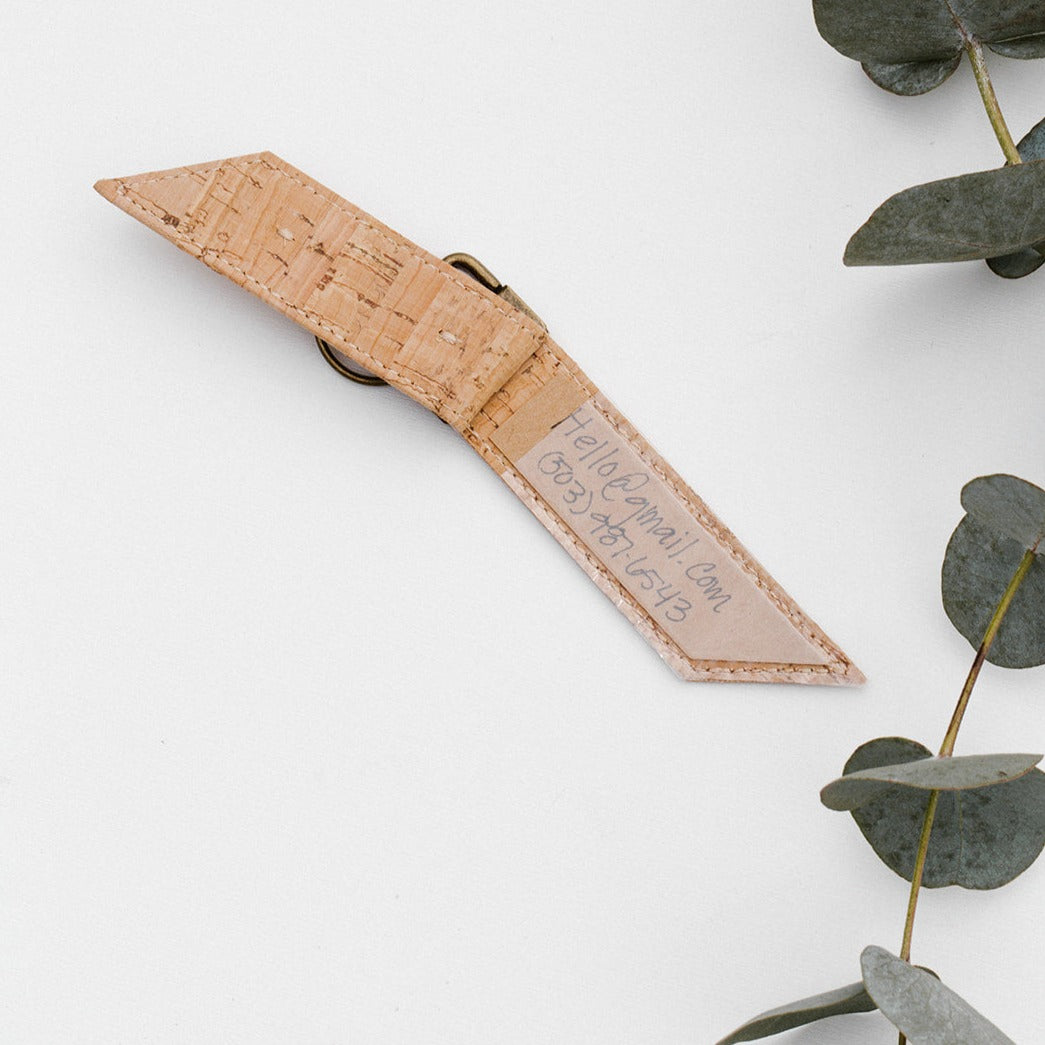 Upcycled Cork Luggage Tag, Water-Resistant, 4.5"