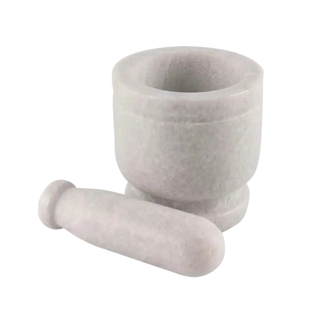 Cassia Marble Mortar Pestle Set