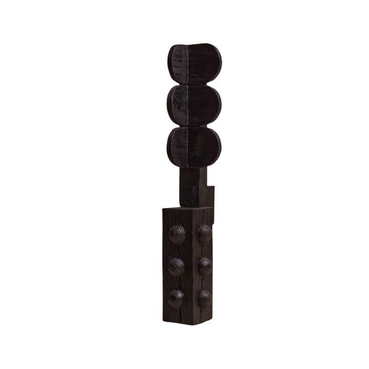 Charcoal Pine Wood Sculpture
