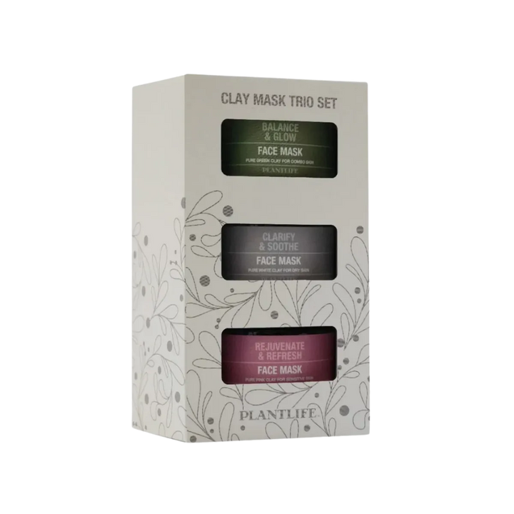 Clay Face Mask Trio Silver Set