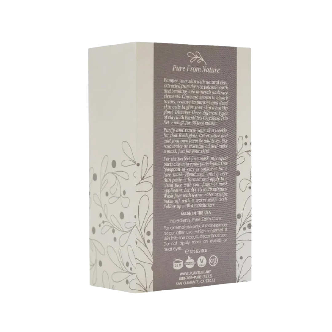 Clay Face Mask Trio Silver Set