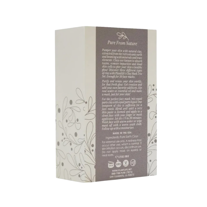 Clay Face Mask Trio Silver Set