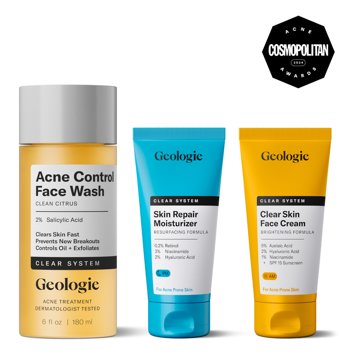Non-Toxic 3-Step Acne Clear Skin Care Set, 3 Ct.