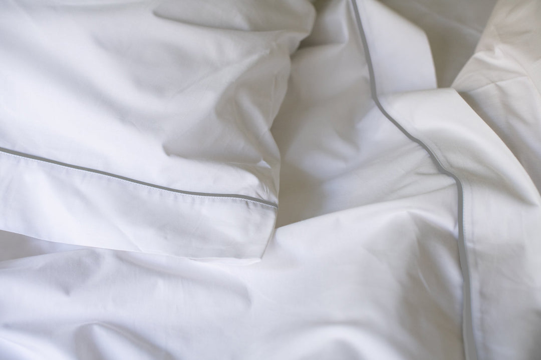 Organic Cotton Piping Detail Bed Sheet Set
