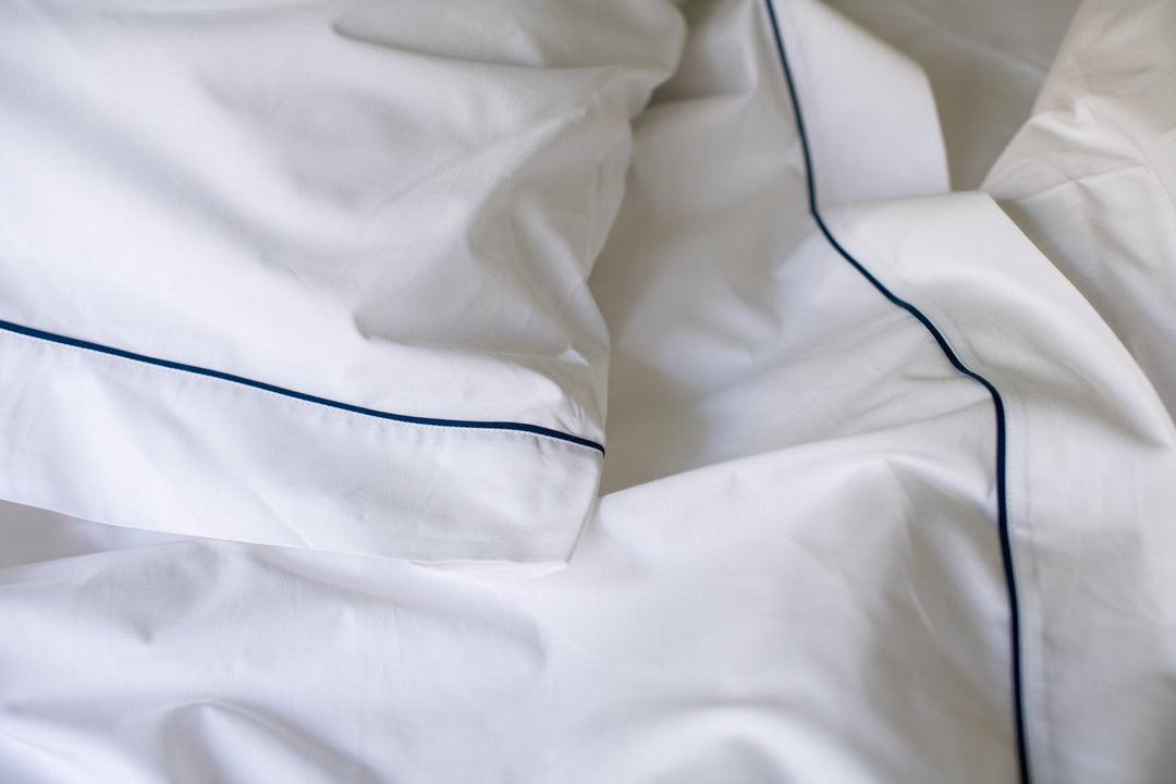 Organic Cotton Piping Detail Bed Sheet Set