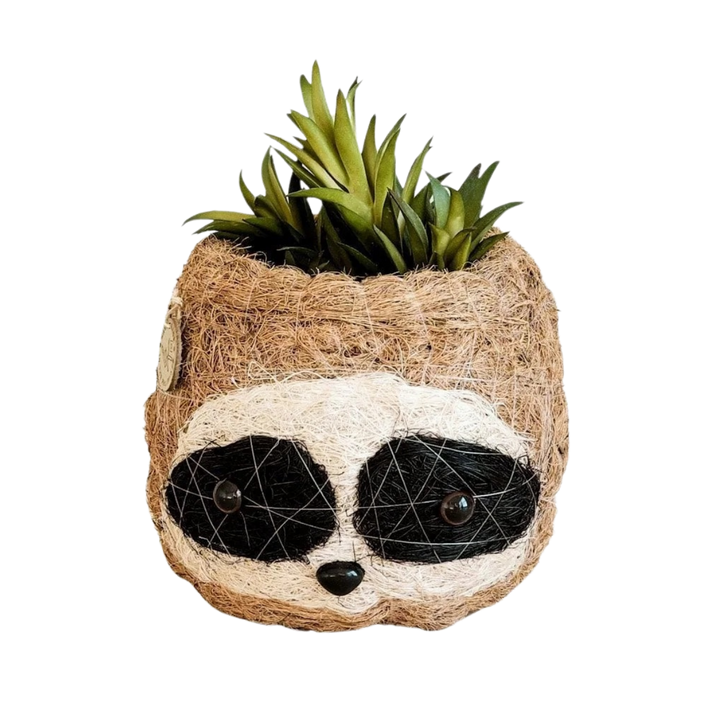 Coco Coir Sloth Planter Natural
