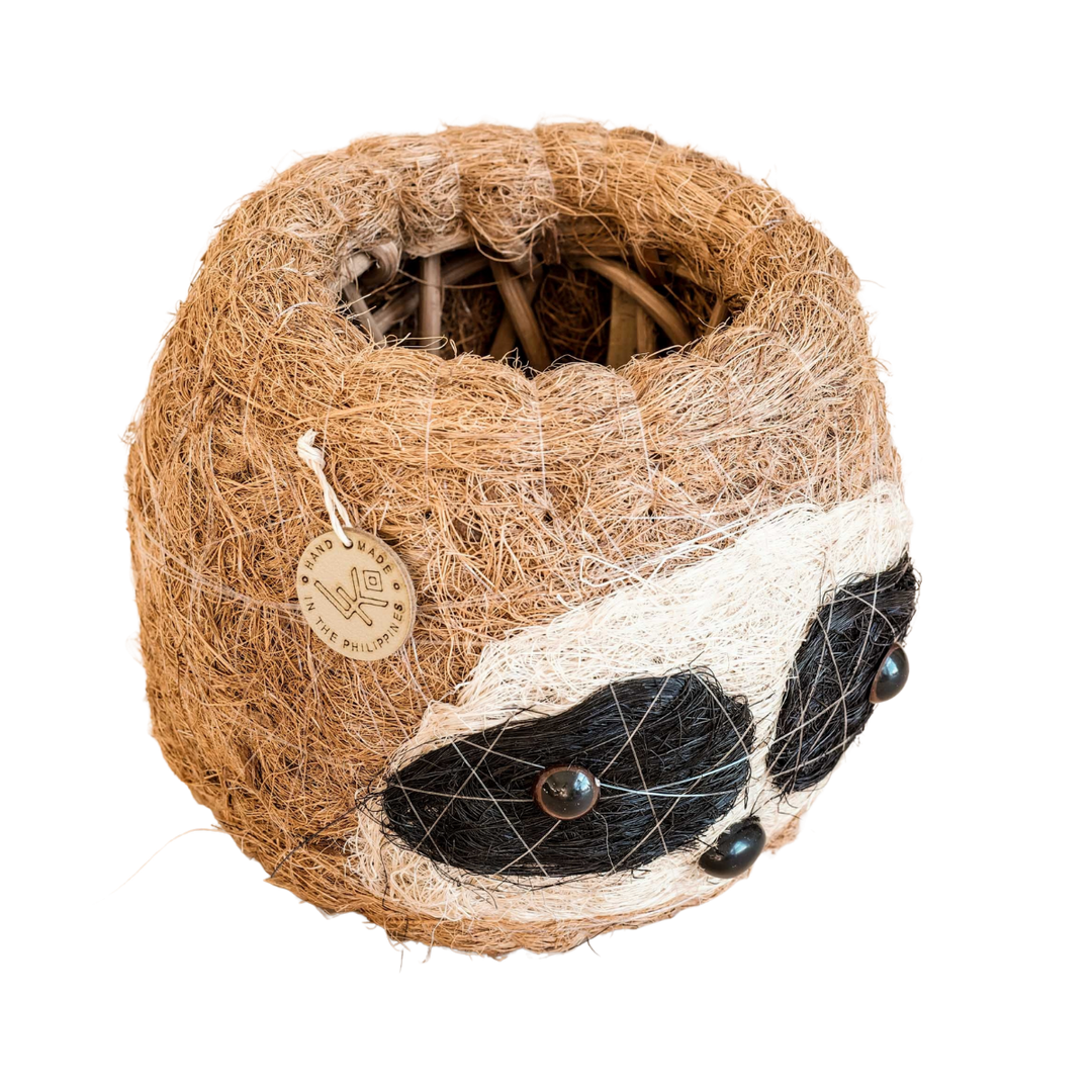 Coco Coir Sloth Planter Natural