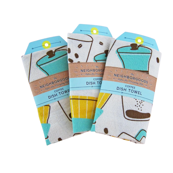 Coffee Print Cotton Dish Towel