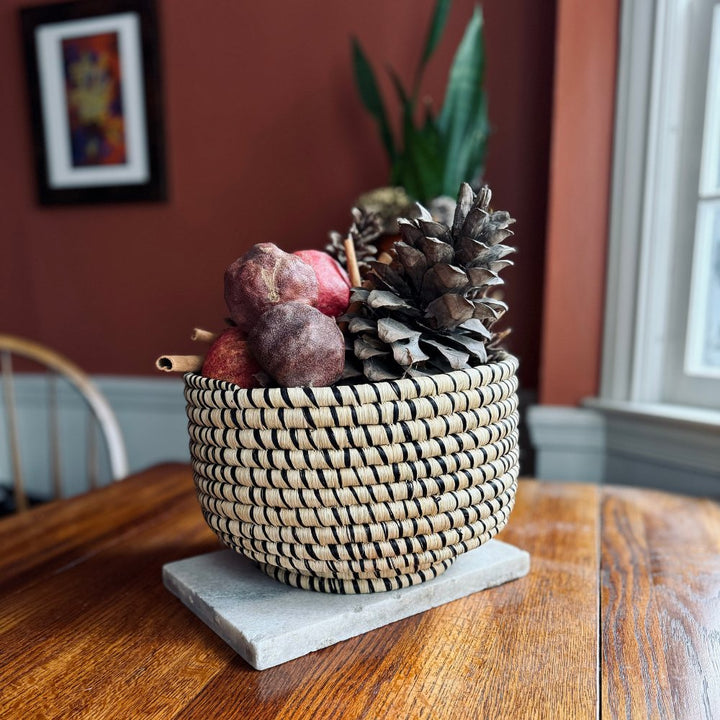 Handcrafted Raffia &amp; Sweetgrass Centerpiece Bowl, 12"