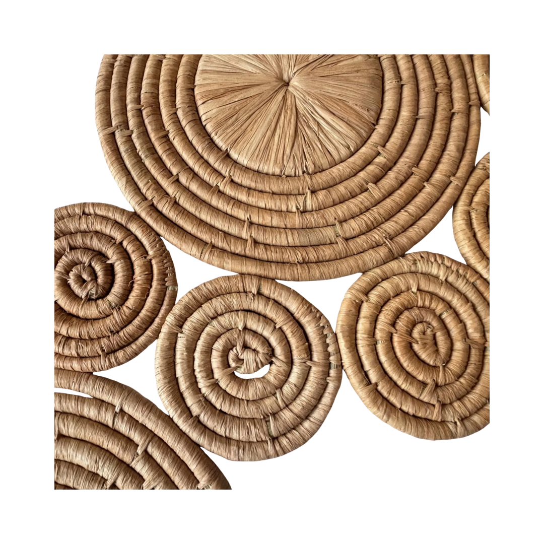 Coiled Raffia Wall Table Runner