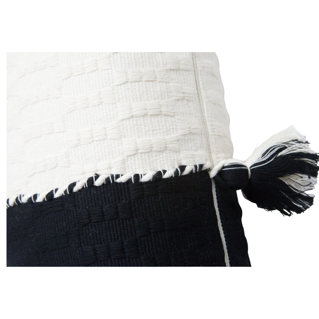 Colorblock Cotton Throw Pillow