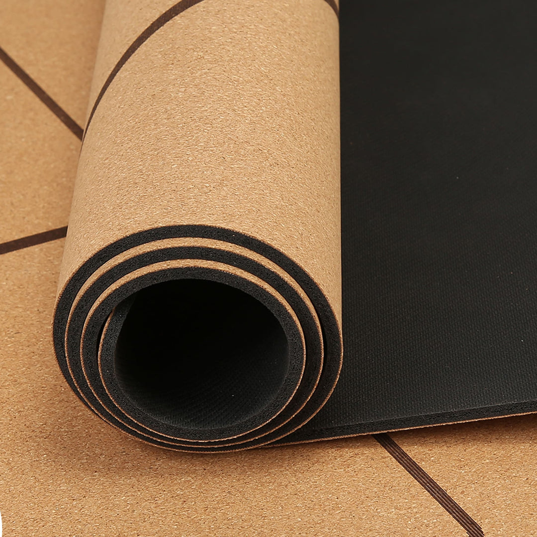 Biodegradable Cork &amp; Rubber Non-Slip Yoga Mat