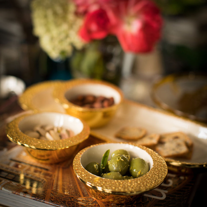 Recycled Aluminum Enamel Serving Tray, 13.5"