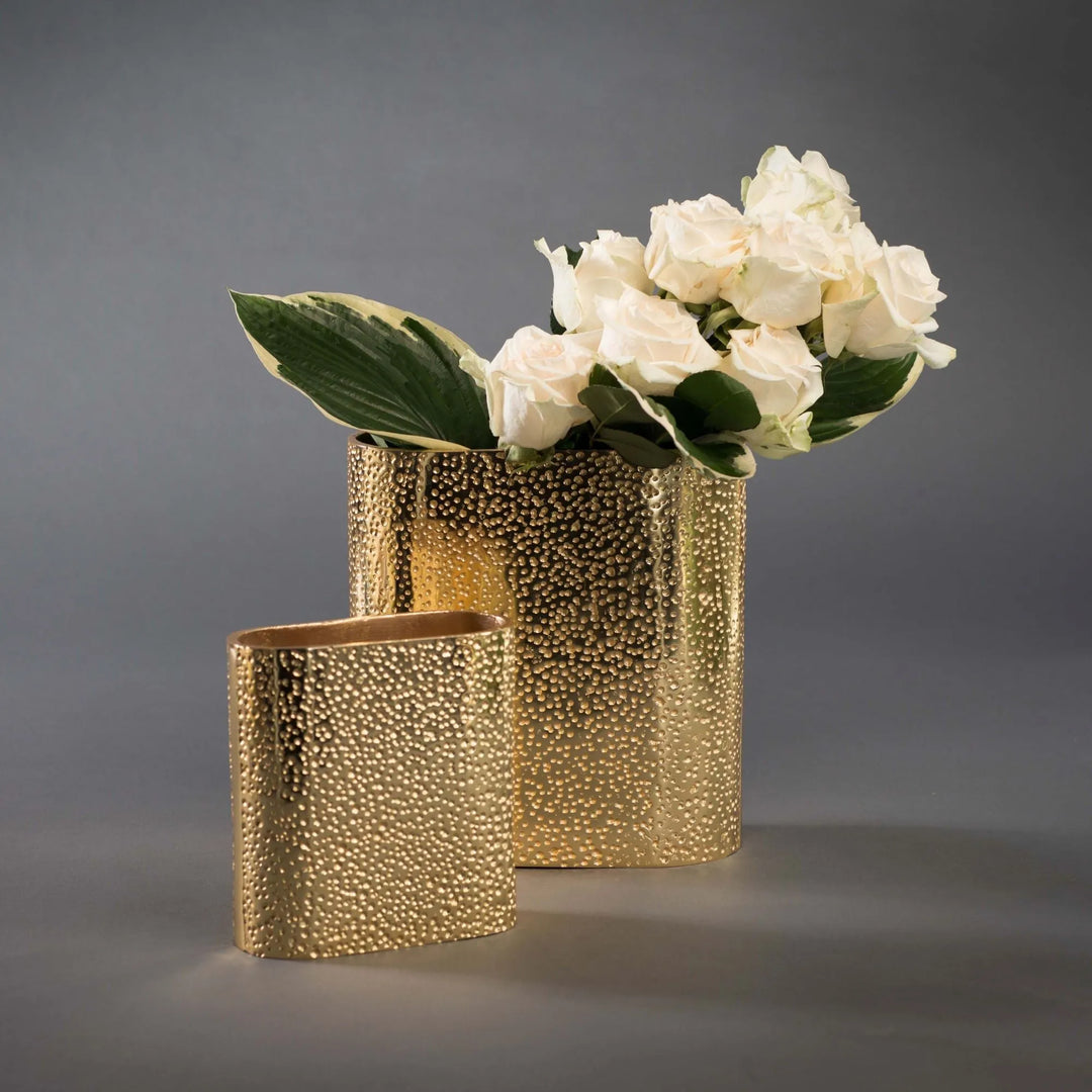 Cosmos Gold Aluminum Vase