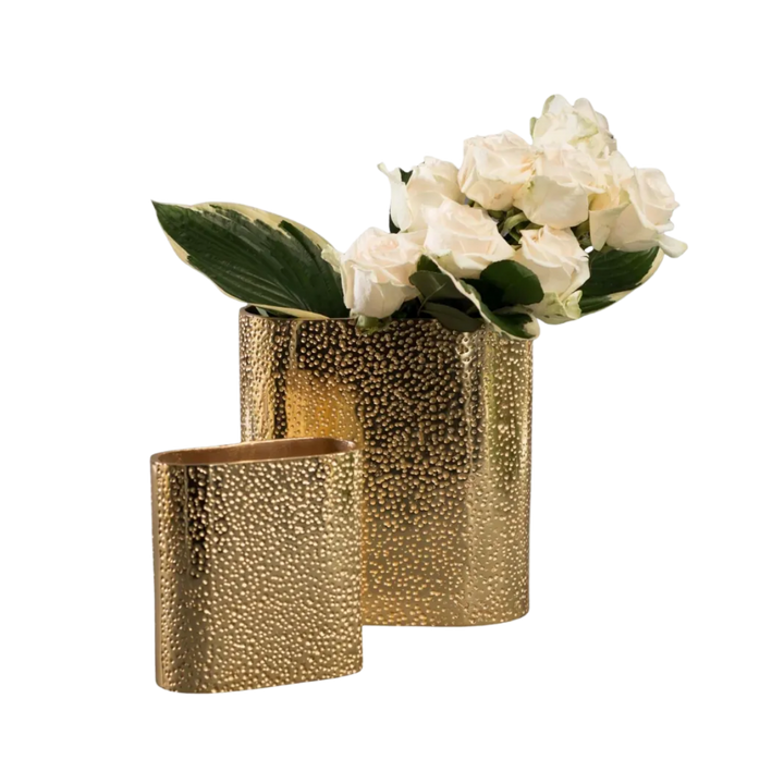 Cosmos Gold Aluminum Vase
