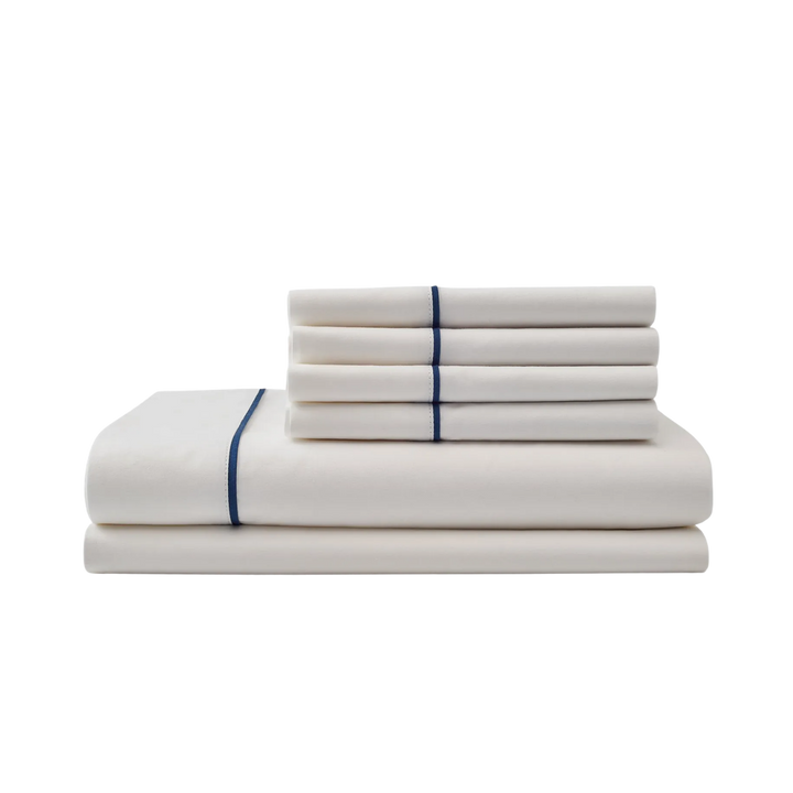 Cotton Piping Bed Sheet Set