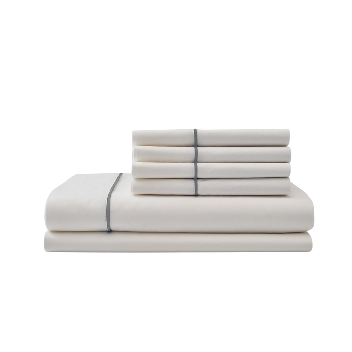 Cotton Piping Bed Sheet Set