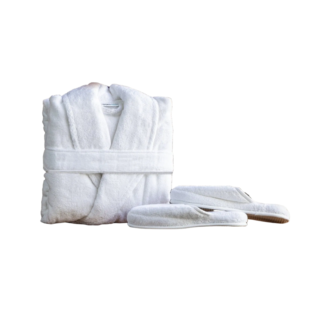 Cotton Robe &amp; Slipper Set