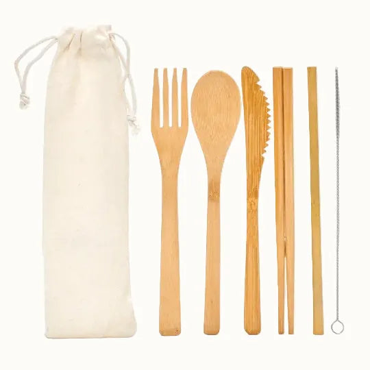 Bamboo Travel Cutlery Set