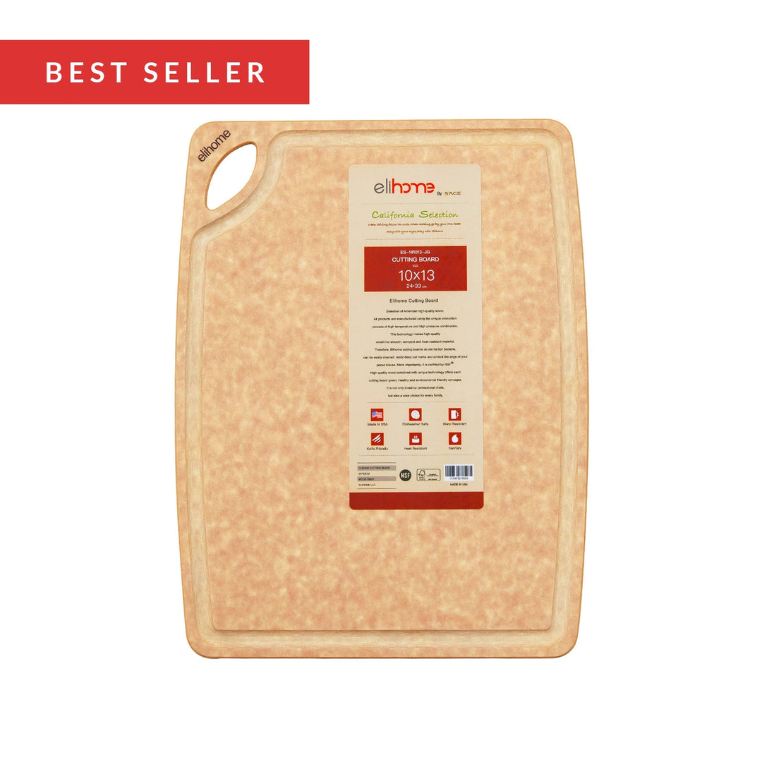 Made in USA Pine Fiberwood Cutting Board, 10" x 13"