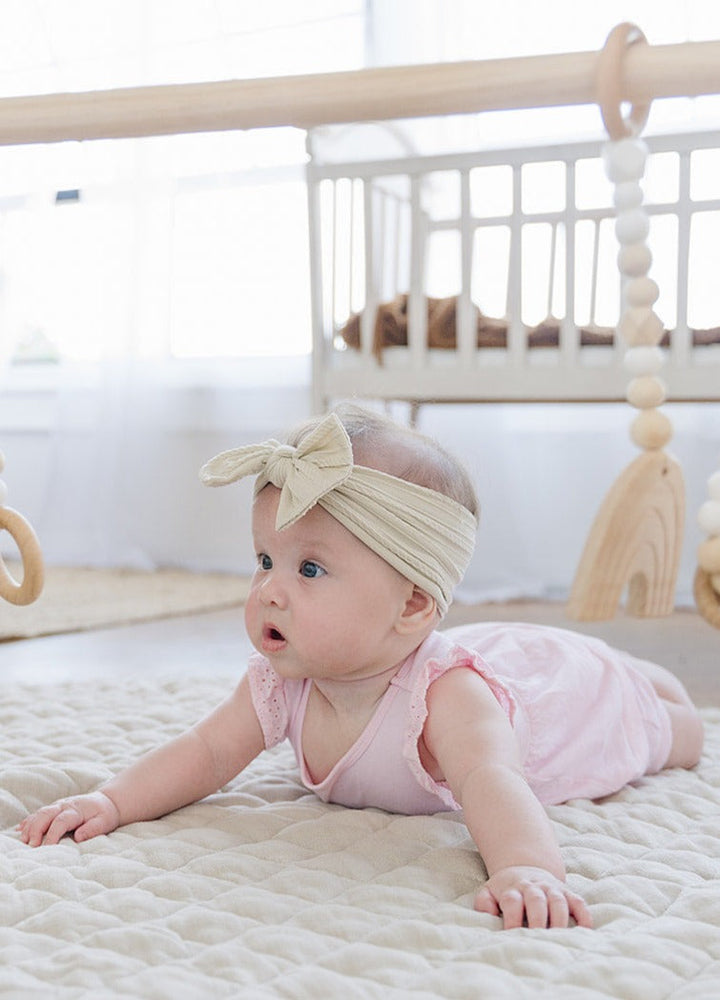 Pure Linen Triple-Padded Round Baby Play Mat