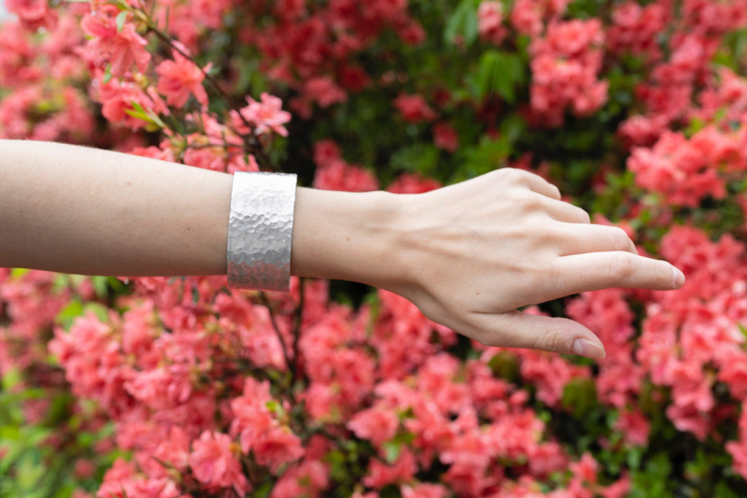 Handcrafted Recycled Aluminum Adjustable Cuff