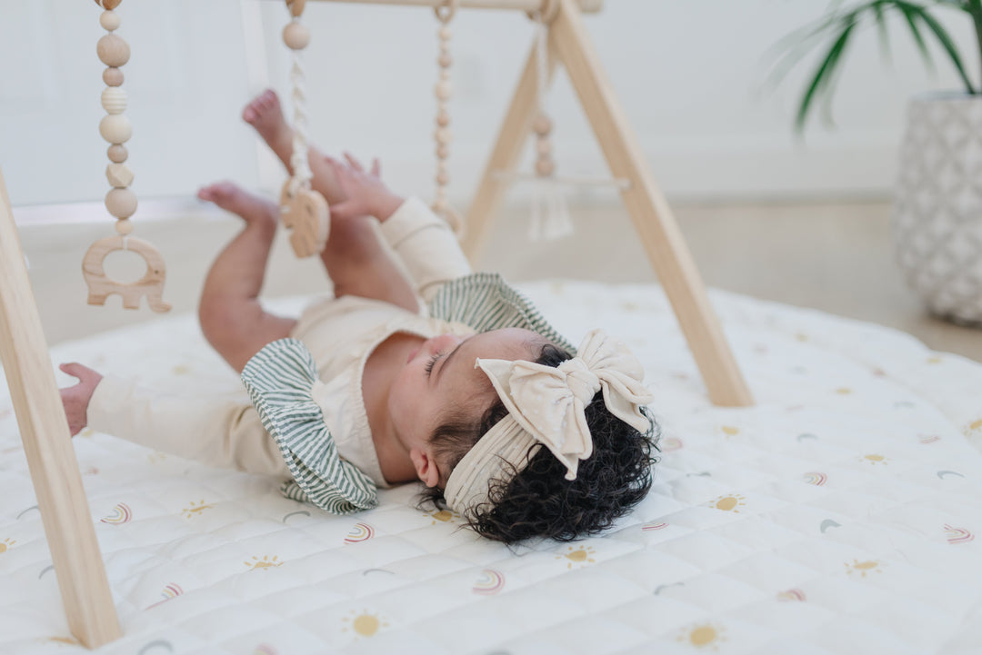 Non-Toxic Wood Baby Gym &amp; Sensory Activity Toy Set