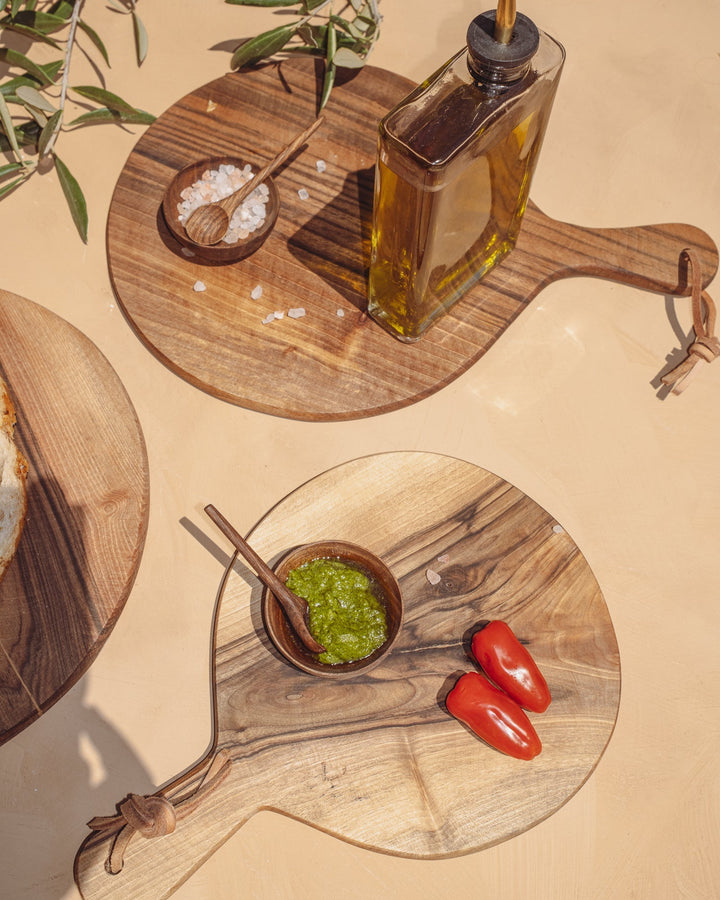 Handcrafted Walnut Round Cutting Board Set, 3 Ct.