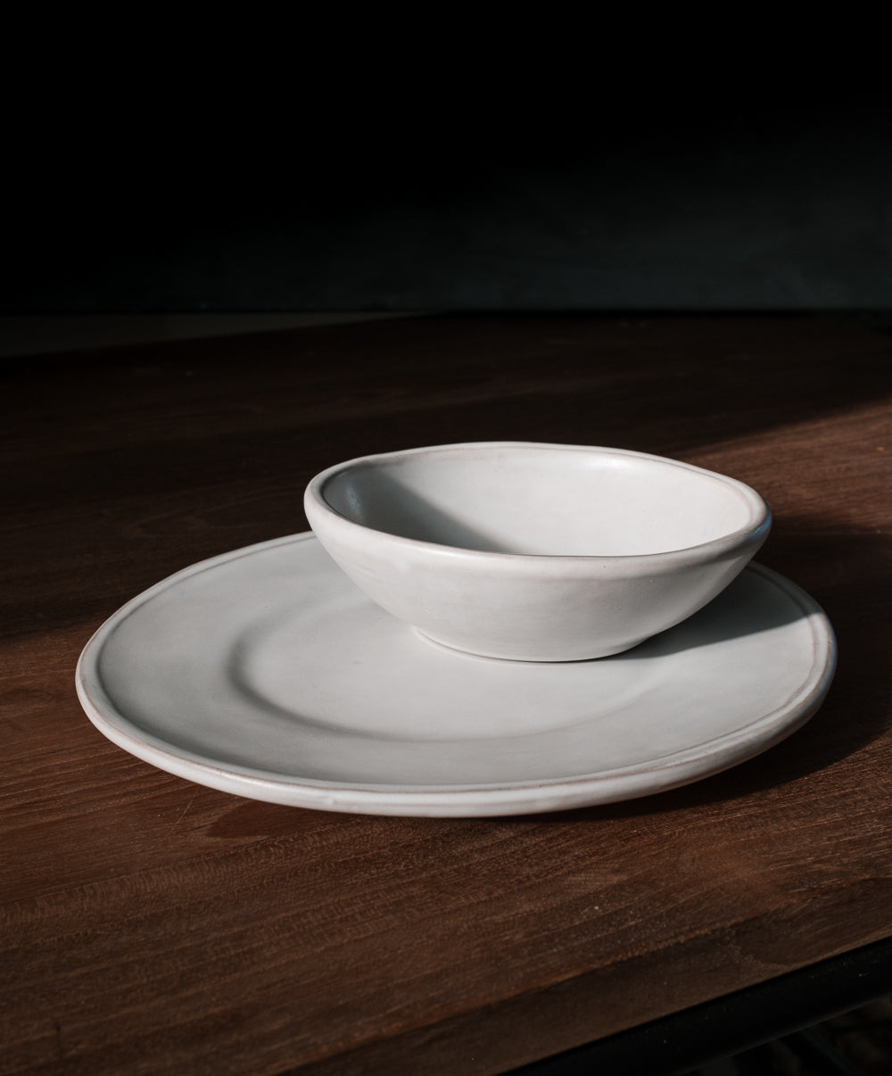 Handcrafted Ceramic Cloud Oval Dinnerware Bowl, 4 Ct.