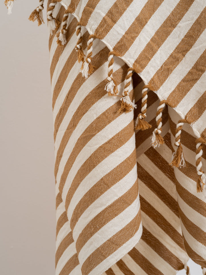 Handcrafted Turkish Cotton Beach Towel, Biscotto
