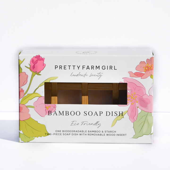 Handcrafted Biodegradable Bamboo Soap Dish with Insert